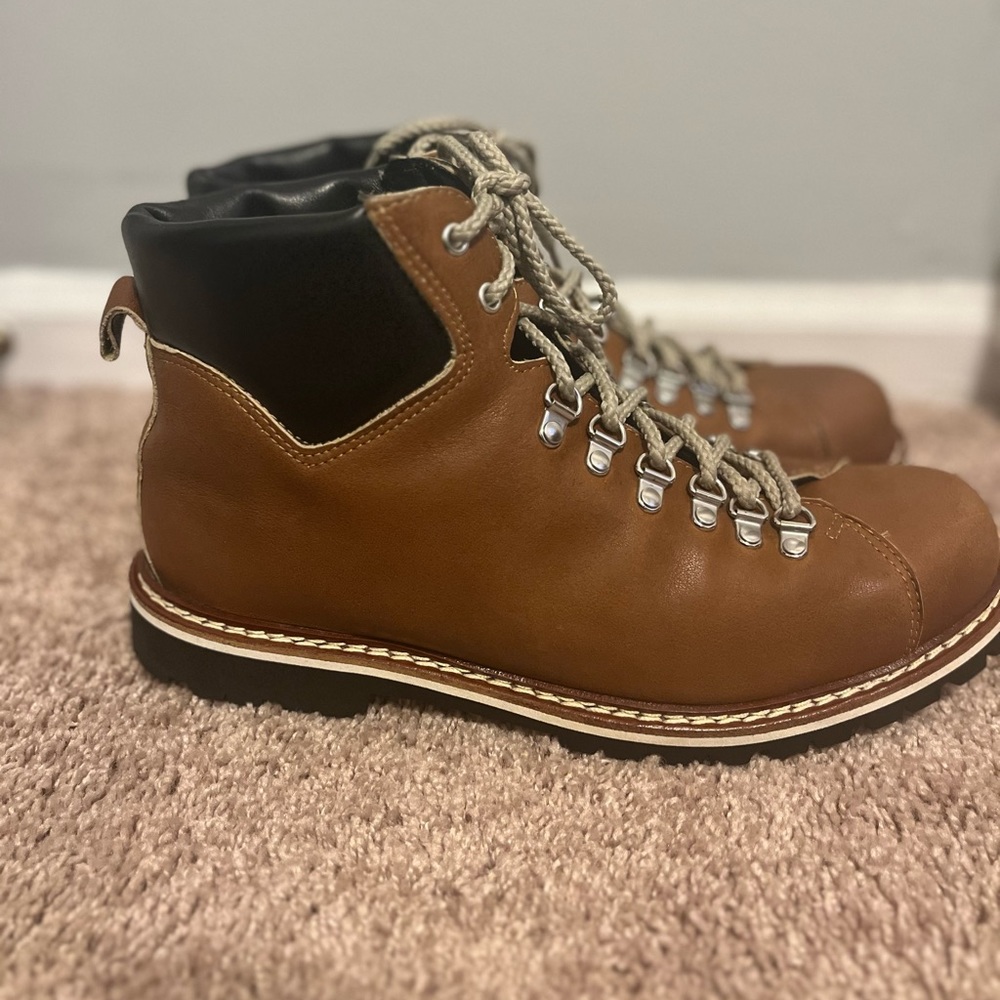 MONTELLIANA 1965 Cortina Brown Leather Work Boots- Size 44